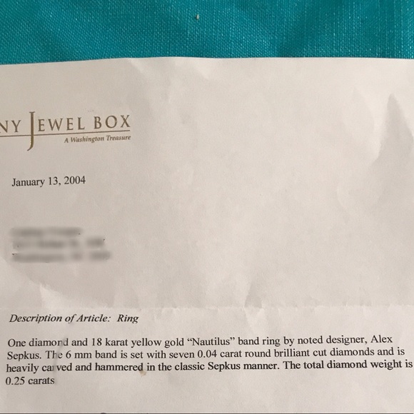 Alex Sepkus 18k Gold and Diamond Nautilus Band - Picture 6 of 6